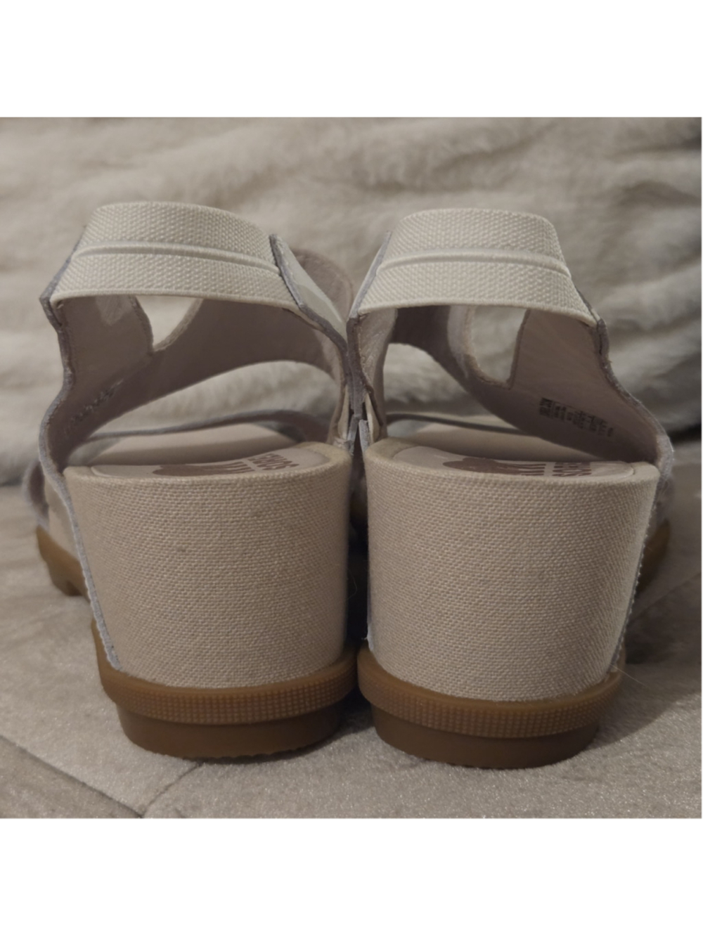 Women's Sorel Wedge Sandals White and Beige Size 9 - Picture 5 of 13